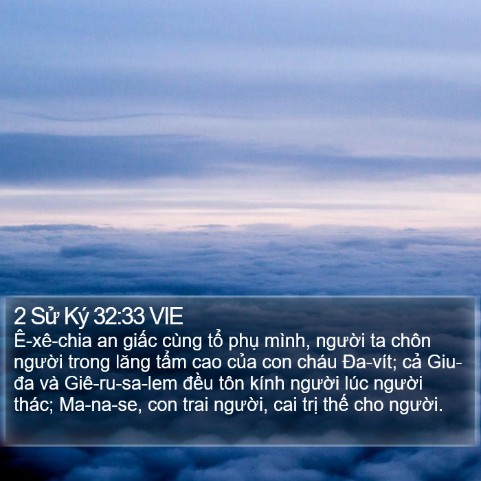 2 Sử Ký 32:33 VIE Bible Study