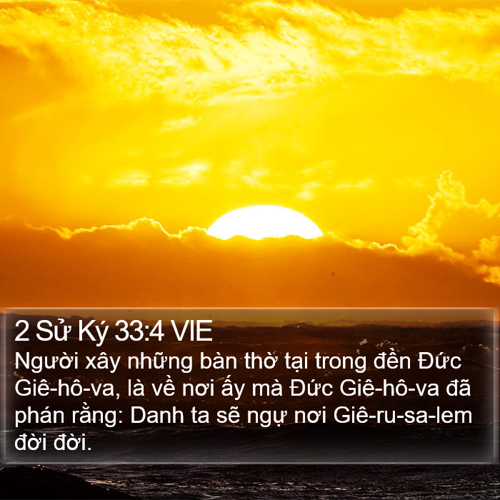 2 Sử Ký 33:4 VIE Bible Study