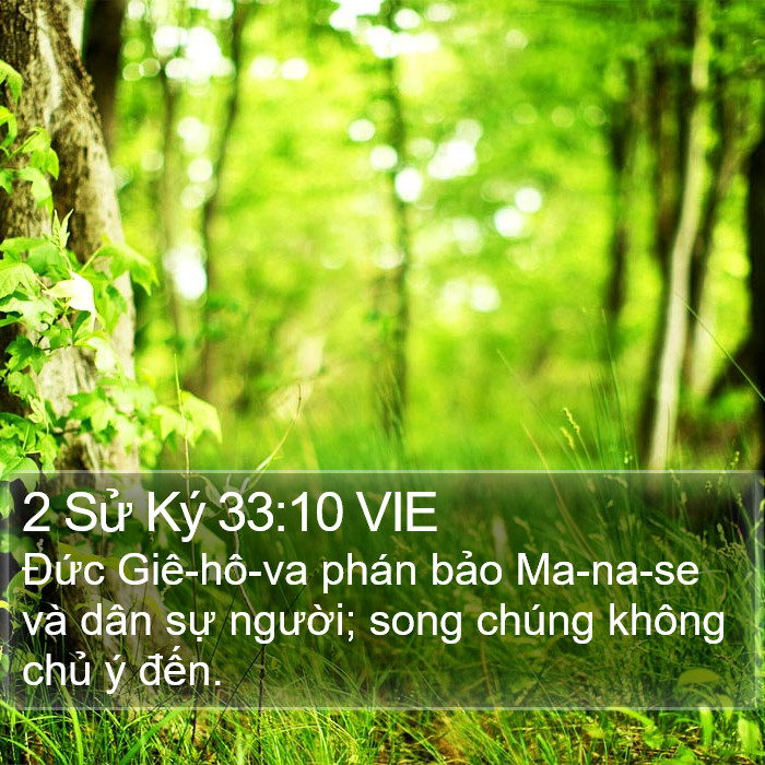 2 Sử Ký 33:10 VIE Bible Study