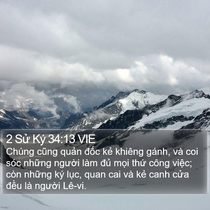 2 Sử Ký 34:13 VIE Bible Study