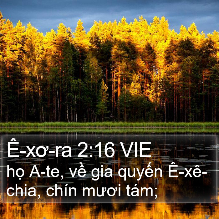 Ê-xơ-ra 2:16 VIE Bible Study