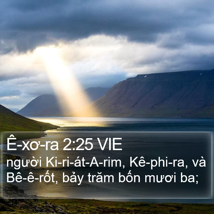 Ê-xơ-ra 2:25 VIE Bible Study