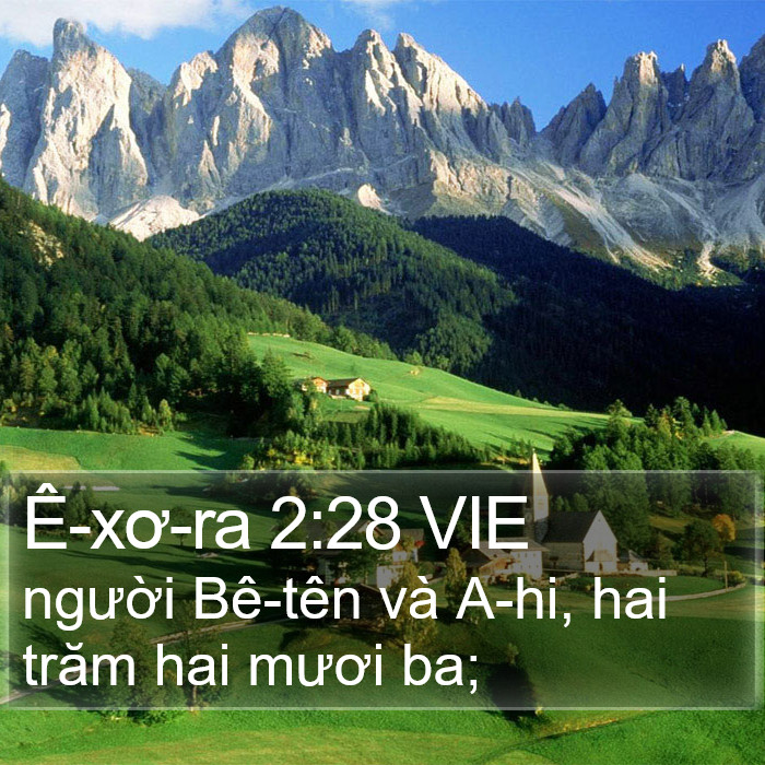 Ê-xơ-ra 2:28 VIE Bible Study