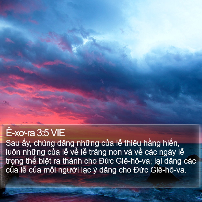 Ê-xơ-ra 3:5 VIE Bible Study