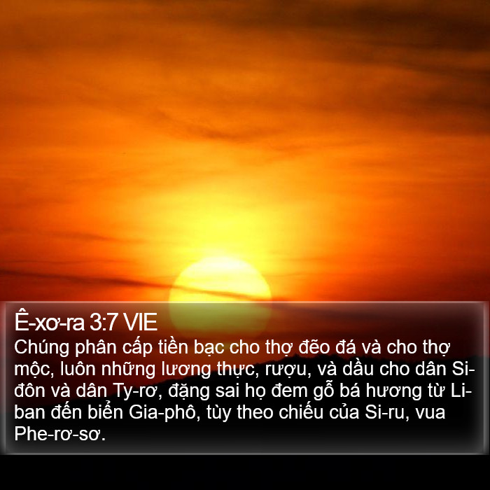 Ê-xơ-ra 3:7 VIE Bible Study