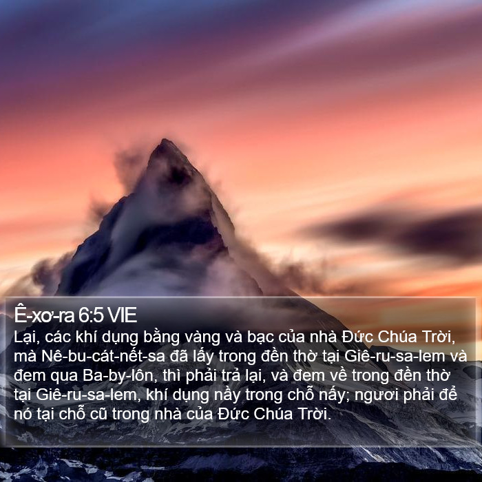 Ê-xơ-ra 6:5 VIE Bible Study