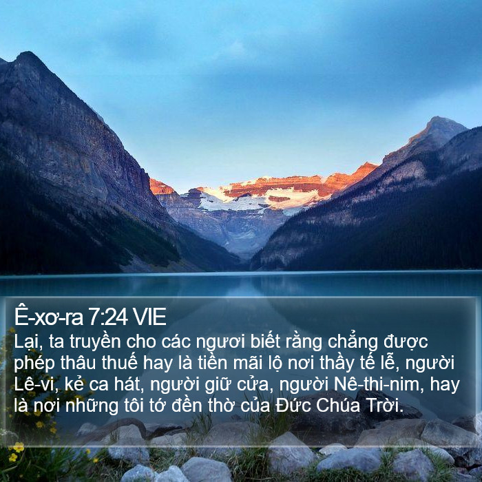 Ê-xơ-ra 7:24 VIE Bible Study