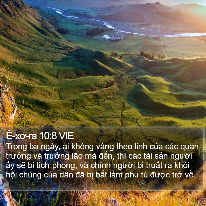 Ê-xơ-ra 10:8 VIE Bible Study