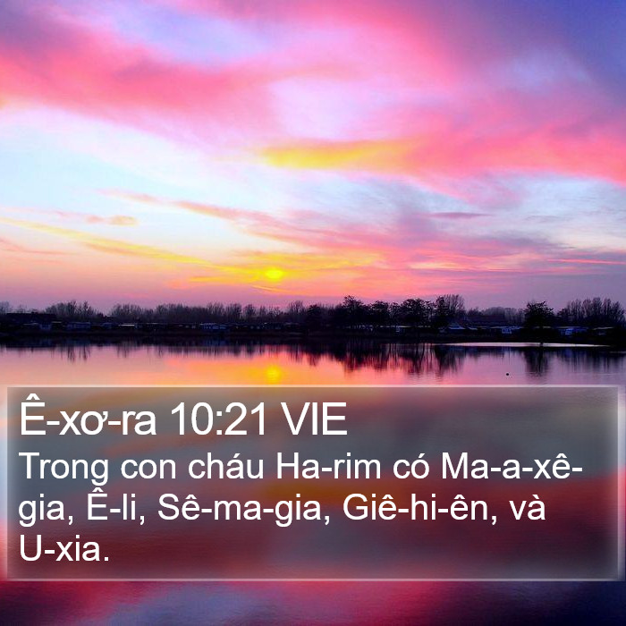 Ê-xơ-ra 10:21 VIE Bible Study