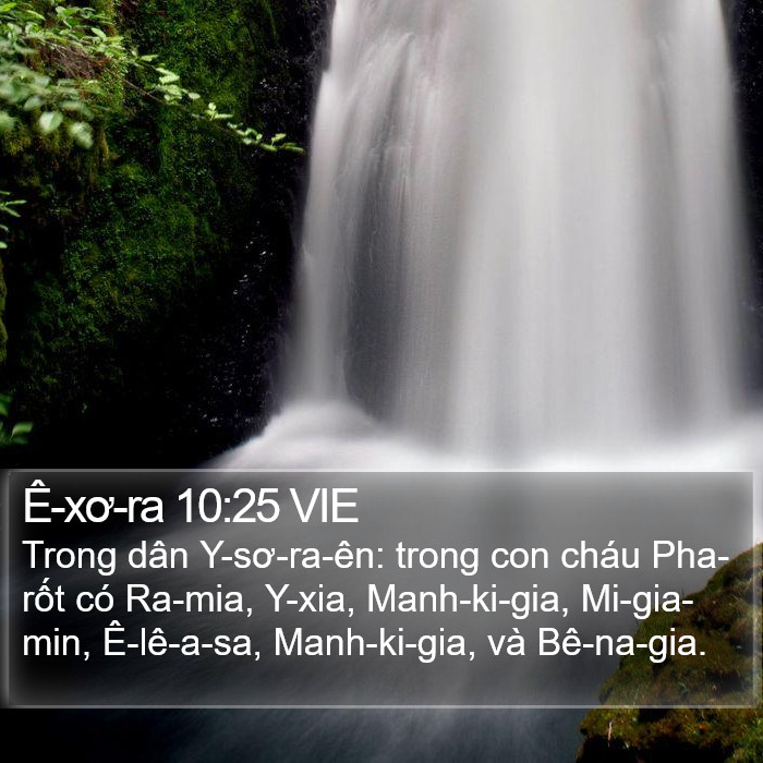 Ê-xơ-ra 10:25 VIE Bible Study