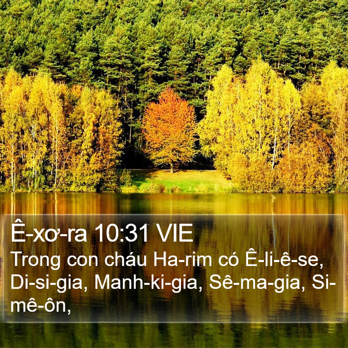 Ê-xơ-ra 10:31 VIE Bible Study