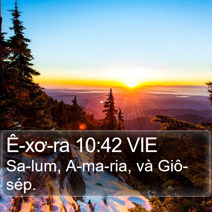 Ê-xơ-ra 10:42 VIE Bible Study