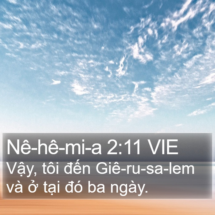 Nê-hê-mi-a 2:11 VIE Bible Study