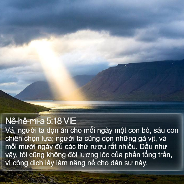 Nê-hê-mi-a 5:18 VIE Bible Study