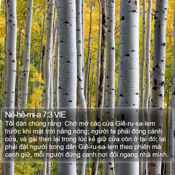 Nê-hê-mi-a 7:3 VIE Bible Study