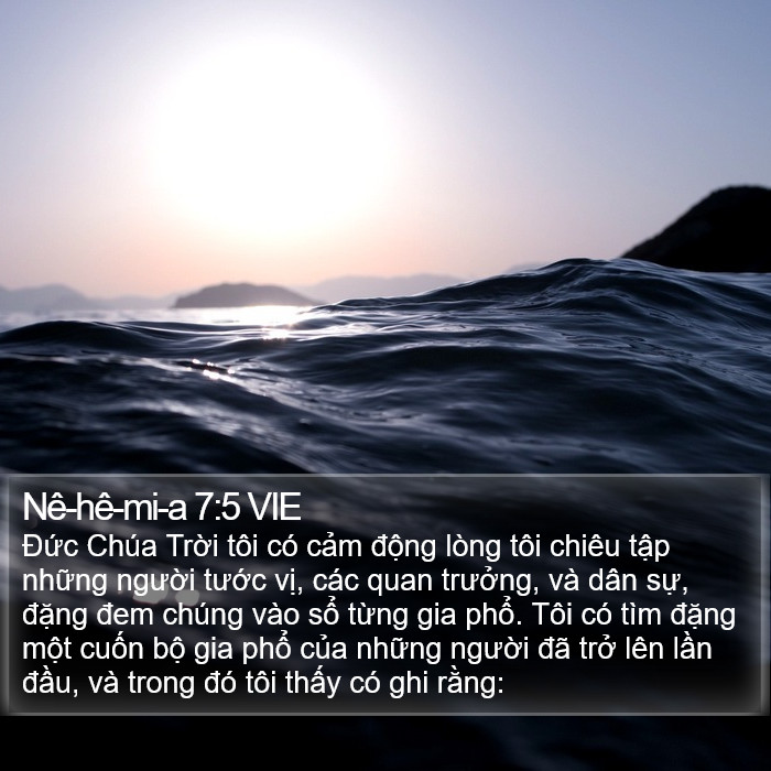 Nê-hê-mi-a 7:5 VIE Bible Study