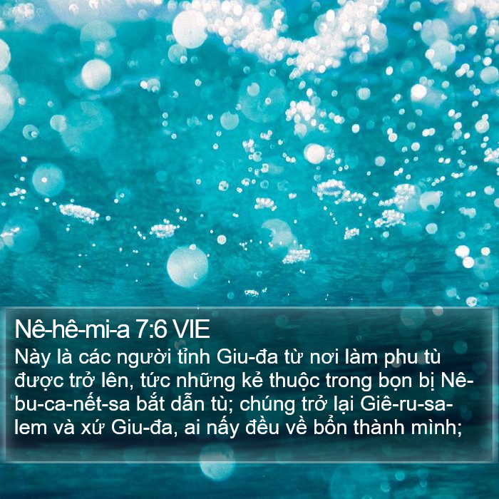 Nê-hê-mi-a 7:6 VIE Bible Study