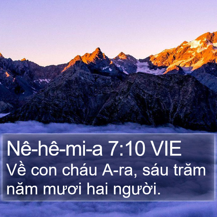 Nê-hê-mi-a 7:10 VIE Bible Study
