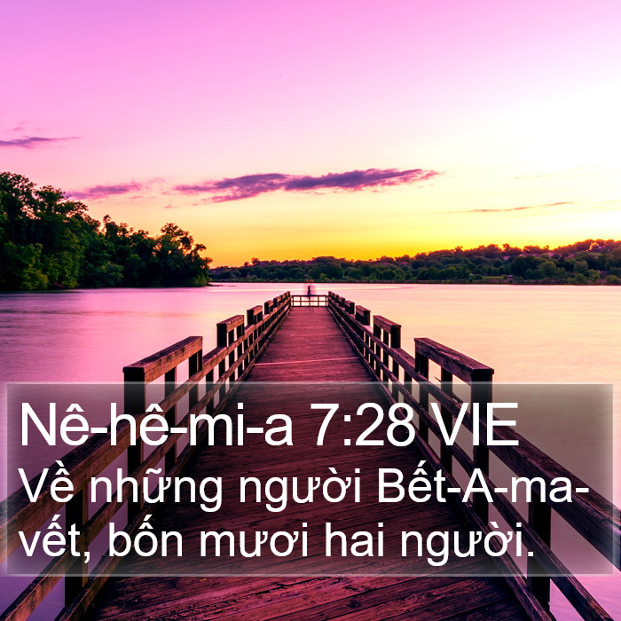 Nê-hê-mi-a 7:28 VIE Bible Study