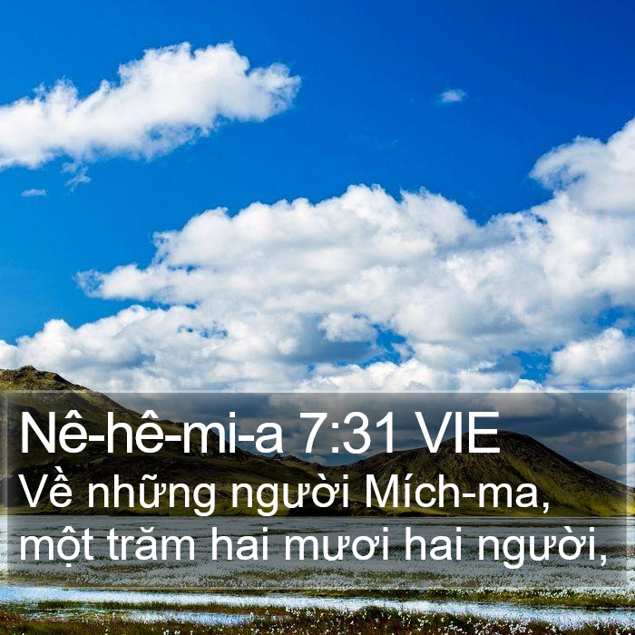 Nê-hê-mi-a 7:31 VIE Bible Study