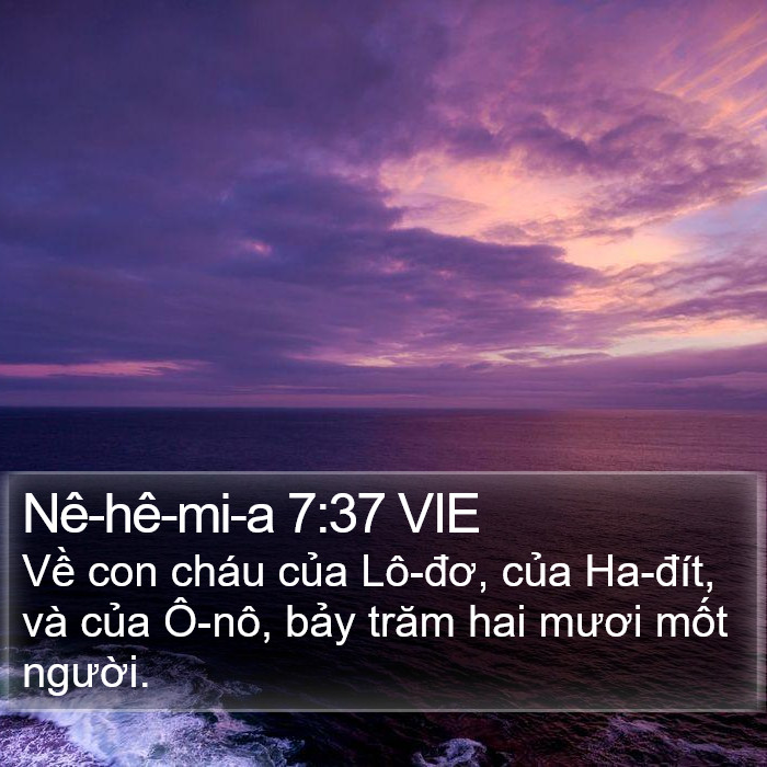Nê-hê-mi-a 7:37 VIE Bible Study