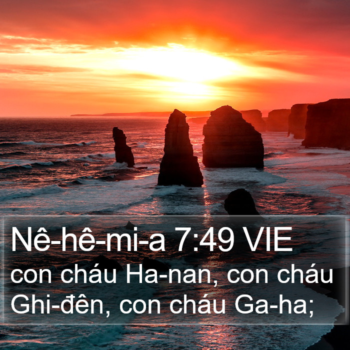 Nê-hê-mi-a 7:49 VIE Bible Study