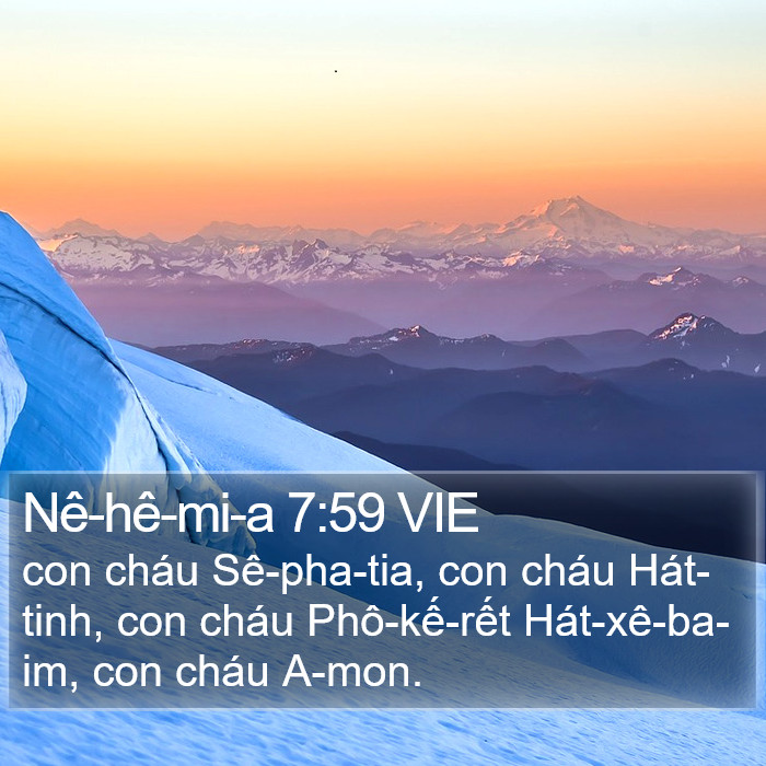 Nê-hê-mi-a 7:59 VIE Bible Study