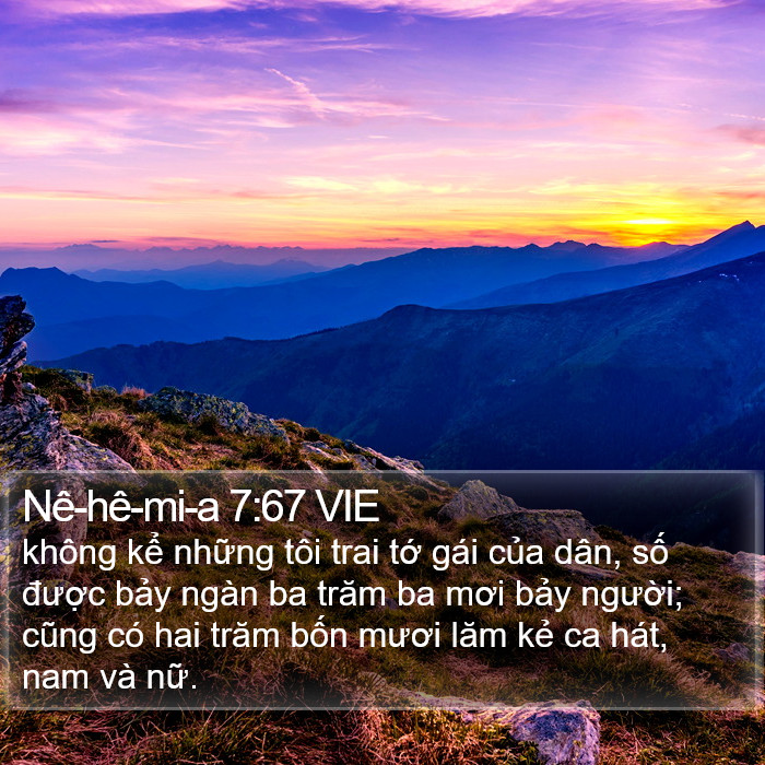 Nê-hê-mi-a 7:67 VIE Bible Study