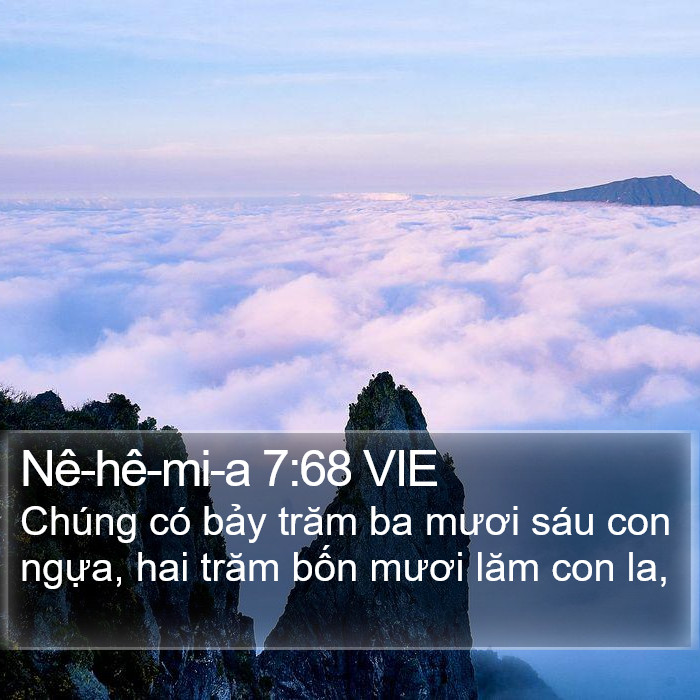 Nê-hê-mi-a 7:68 VIE Bible Study