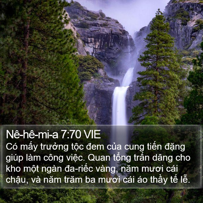Nê-hê-mi-a 7:70 VIE Bible Study