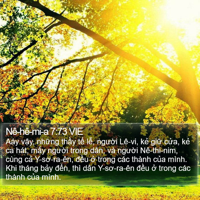 Nê-hê-mi-a 7:73 VIE Bible Study