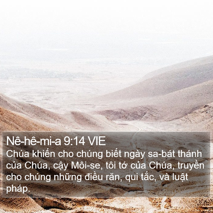 Nê-hê-mi-a 9:14 VIE Bible Study