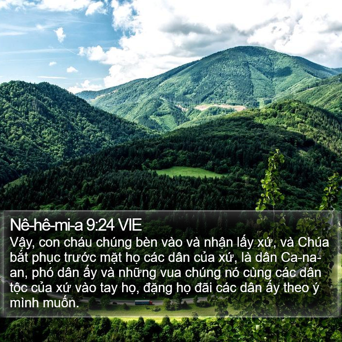 Nê-hê-mi-a 9:24 VIE Bible Study