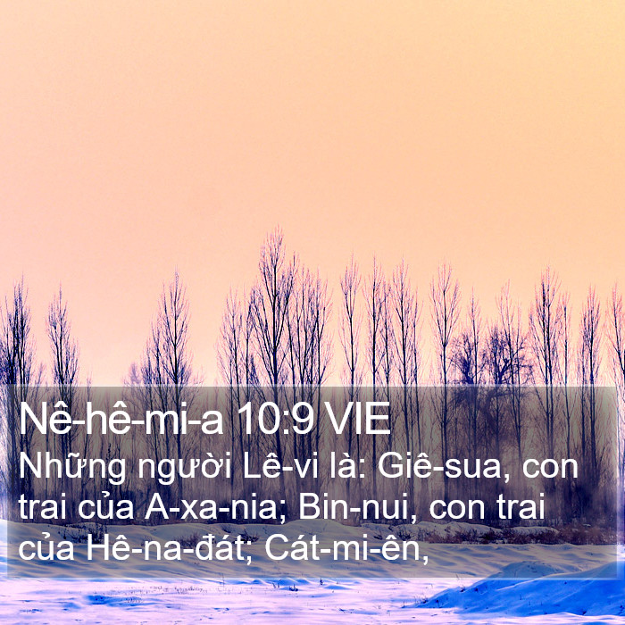 Nê-hê-mi-a 10:9 VIE Bible Study