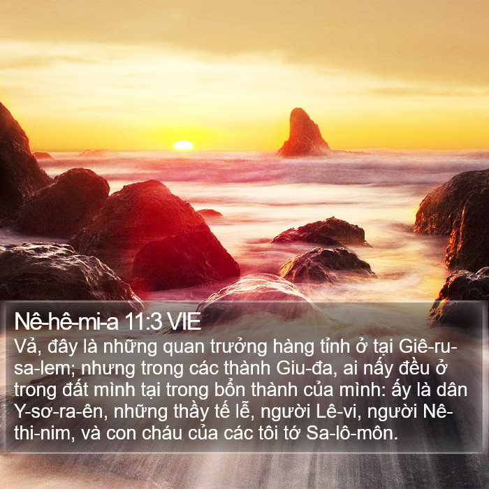 Nê-hê-mi-a 11:3 VIE Bible Study