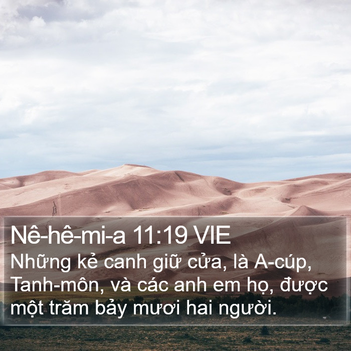 Nê-hê-mi-a 11:19 VIE Bible Study