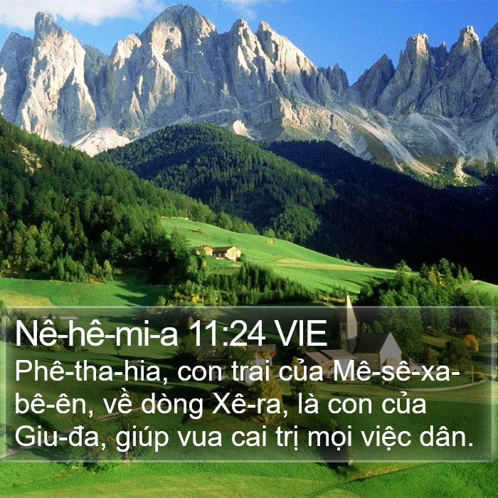 Nê-hê-mi-a 11:24 VIE Bible Study