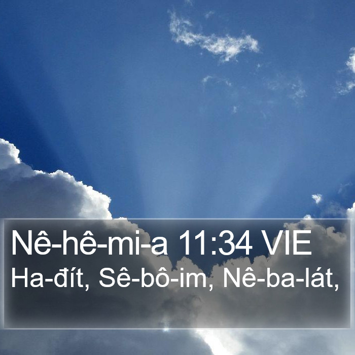 Nê-hê-mi-a 11:34 VIE Bible Study