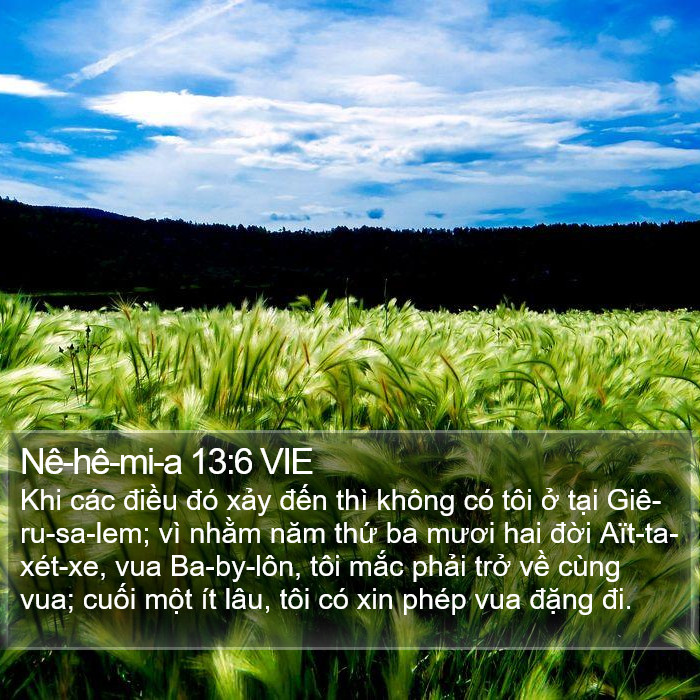 Nê-hê-mi-a 13:6 VIE Bible Study