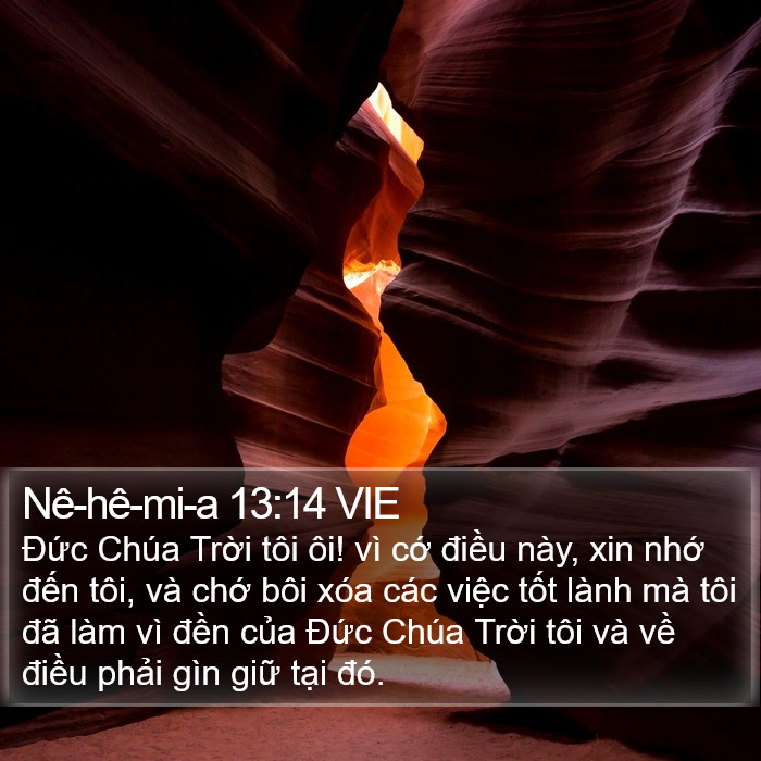 Nê-hê-mi-a 13:14 VIE Bible Study