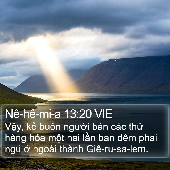 Nê-hê-mi-a 13:20 VIE Bible Study