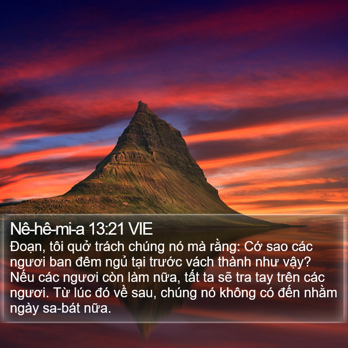 Nê-hê-mi-a 13:21 VIE Bible Study