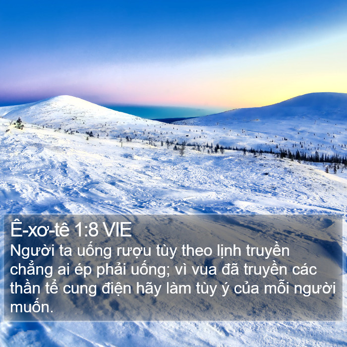 Ê-xơ-tê 1:8 VIE Bible Study