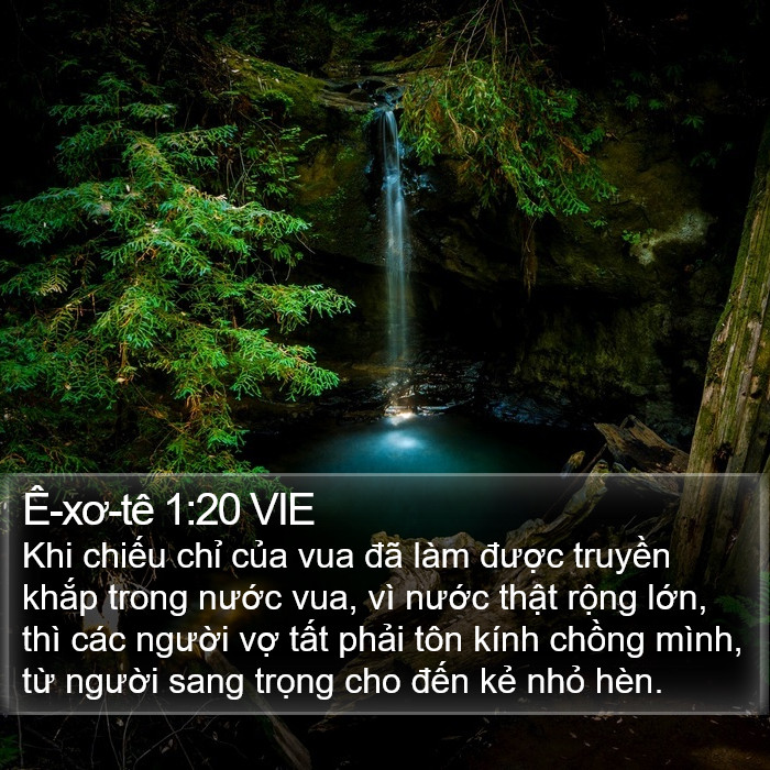 Ê-xơ-tê 1:20 VIE Bible Study