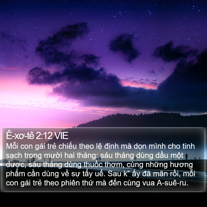 Ê-xơ-tê 2:12 VIE Bible Study