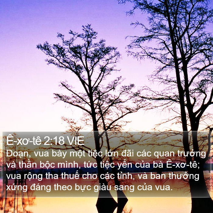 Ê-xơ-tê 2:18 VIE Bible Study