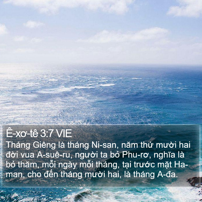 Ê-xơ-tê 3:7 VIE Bible Study