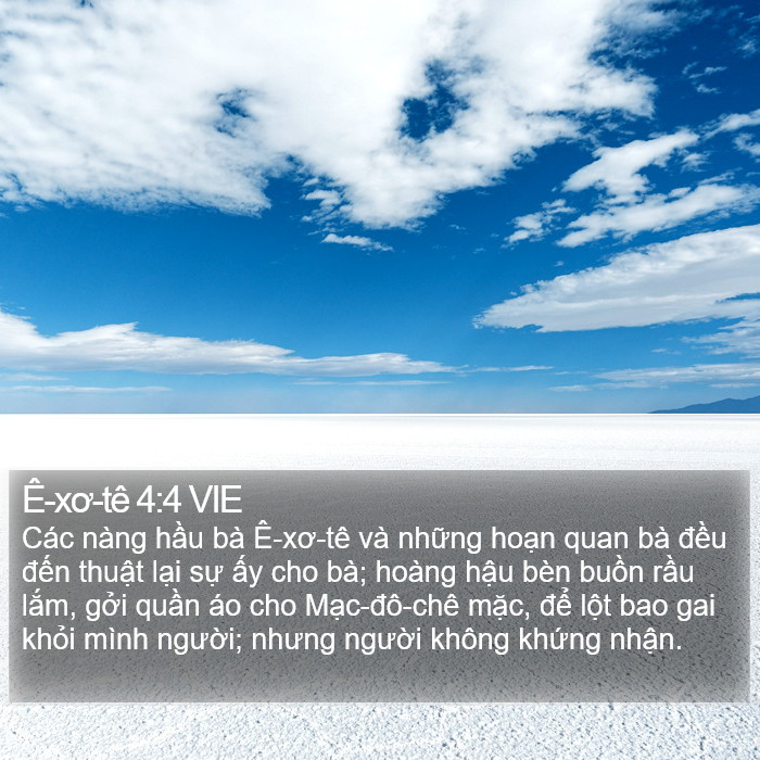 Ê-xơ-tê 4:4 VIE Bible Study
