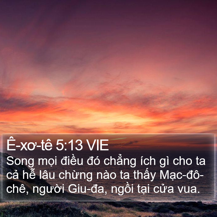 Ê-xơ-tê 5:13 VIE Bible Study