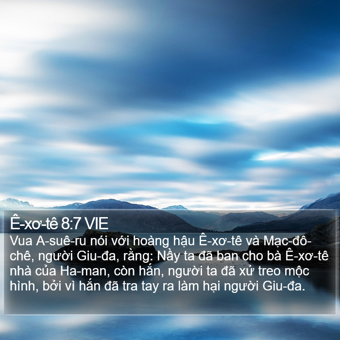 Ê-xơ-tê 8:7 VIE Bible Study